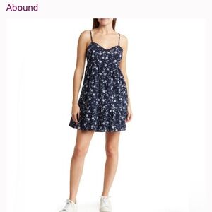 Abound Navy and White Floral Spaghetti Strap Dress